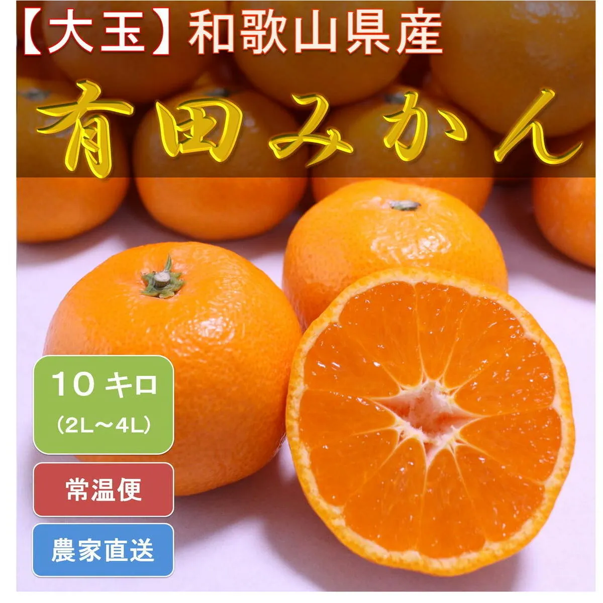 [大玉]和歌山県産 有田みかん10kg（2L～4Lサイズおまかせ）ひとつひとつ手選別で厳選！生産者から直送◇ ※2024年11月下旬頃より順次発送予定