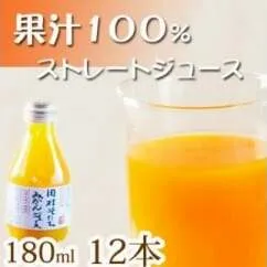 果汁１００％田村そだちみかんジュース　180ml×12本