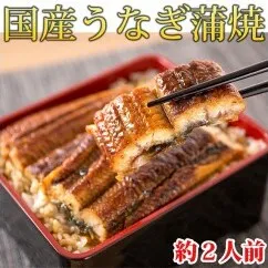 大型サイズ　 ふっくら柔らか国産うなぎ蒲焼き　約２人前　化粧箱入◆
