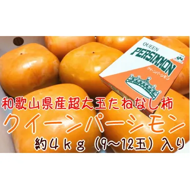 【先行予約】【和歌山特産品】柿の女王 特大サイズのたねなし柿 クイーンパーシモン 4L～7Lサイズ 約4kg入り
※沖縄地域へのお届け不可
※2024年10月下旬～11月上旬頃に順次発送予定