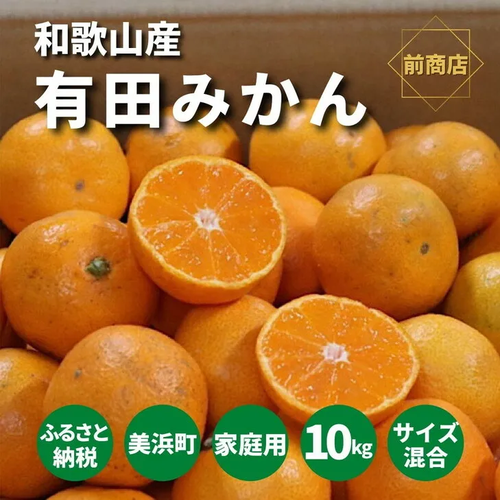 和歌山県産　有田みかん　10kg　家庭用
※2022年10月中旬～2023年1月下旬頃に順次発送予定
※北海道・沖縄・離島への配送不可