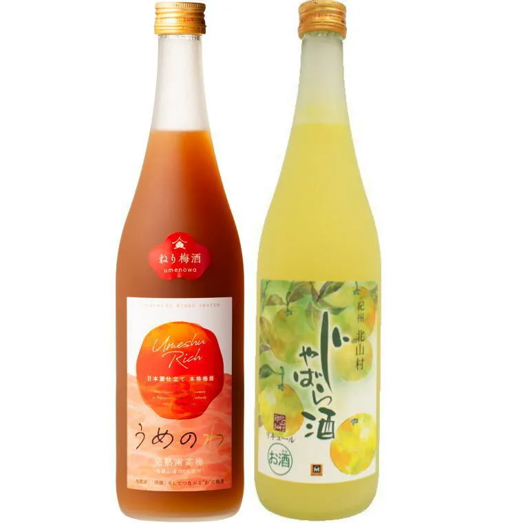 「紀州完熟南高梅・ねりうめ酒」と「じゃばら酒」各720ml