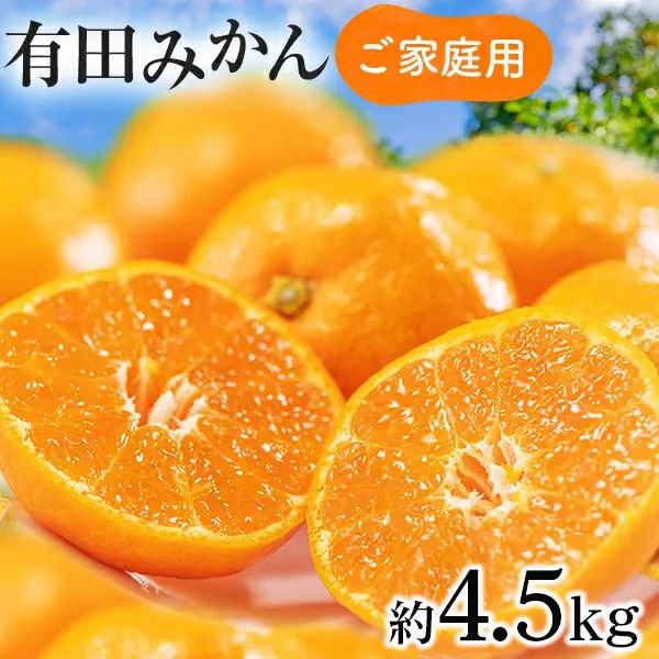 【先行予約】【数量限定】濃厚有田みかん(ご家庭用) 約4.5kg 【2024年11月上旬～11月下旬頃発送】または【2024年12月上旬～12月下旬頃発送】 ※北海道・沖縄・離島への配送不可