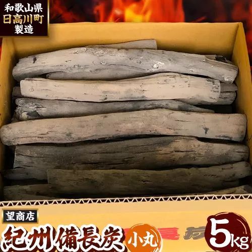 紀州備長炭 小丸 約5kg 望商店 [120日以内に出荷予定(土日祝除く)] 和歌山県 日高川町 備長炭 紀州備長炭 炭 約5kg 高級白炭