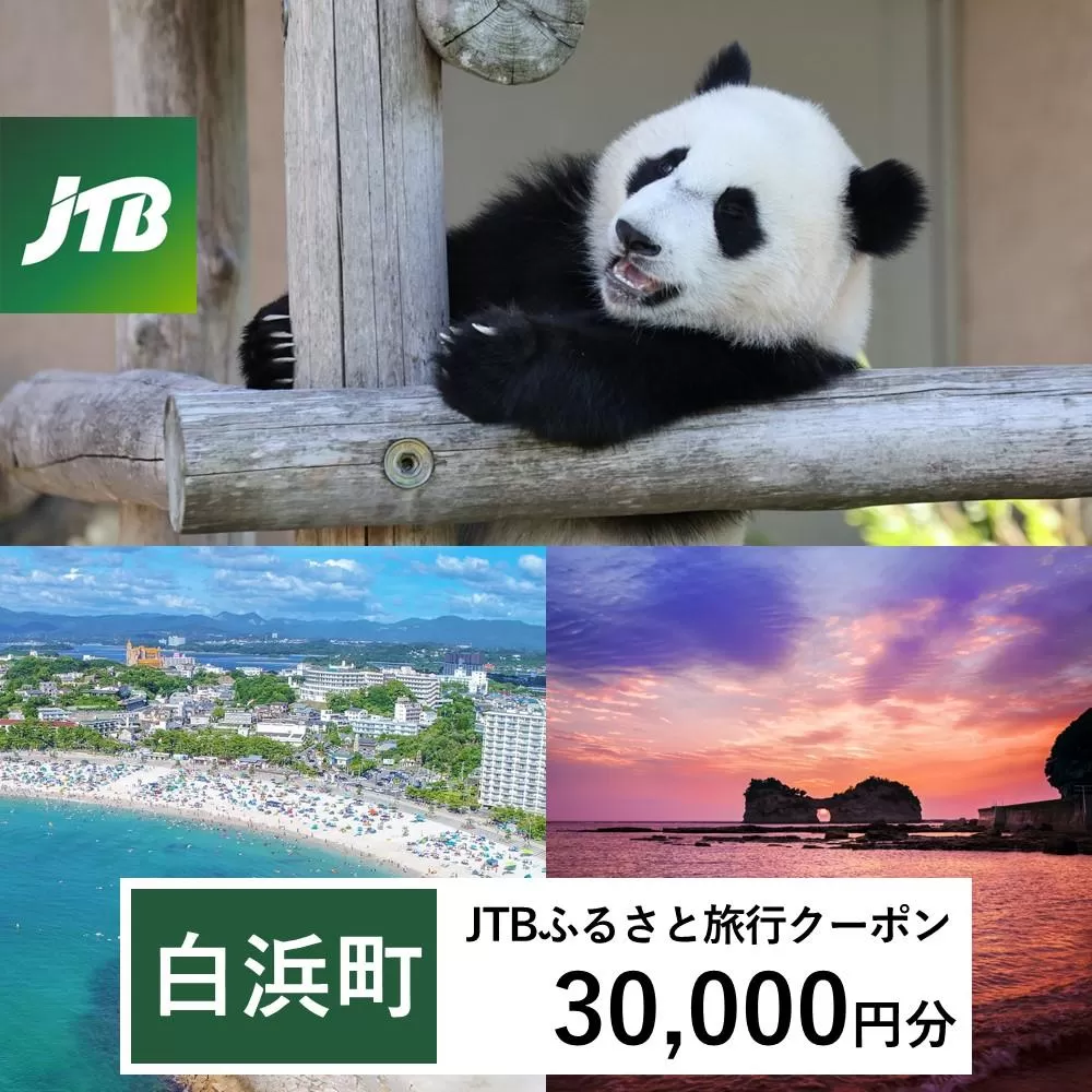 【白浜町、那智勝浦町、上富田町】JTBふるさと旅行クーポン（Eメール発行）（30,000円分）