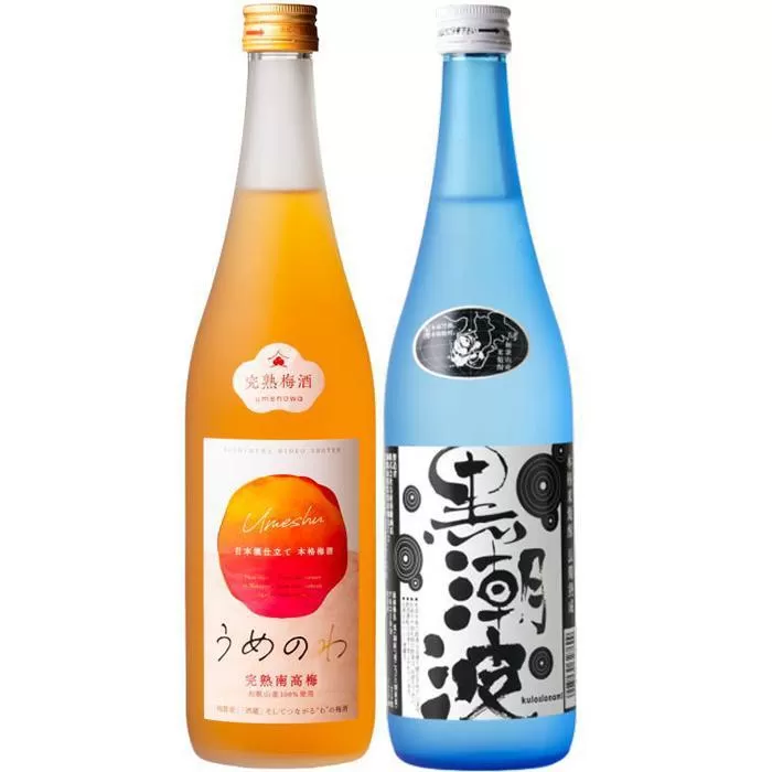 焼酎 黒潮波（くろしおなみ）720mlと紀州完熟南高梅「梅酒」720mlの2本セット【TM19】