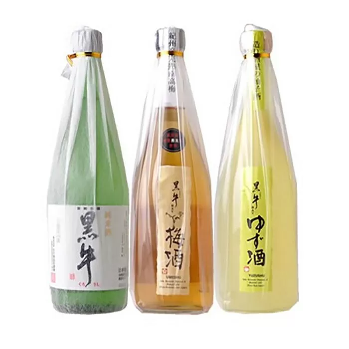 黒牛 3本セット (純米酒720ml／梅酒720ml／ゆず酒720ml)名手酒造(E002)