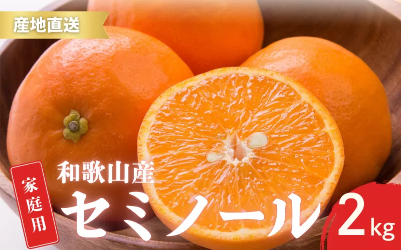 【先行予約】ご家庭用 セミノール  和歌山 有田  S〜2Lサイズ 大きさお任せ 2kg【4月下旬〜5月下旬頃に順次発送】/ みかん フルーツ 果物 くだもの 蜜柑 柑橘【ktn026】