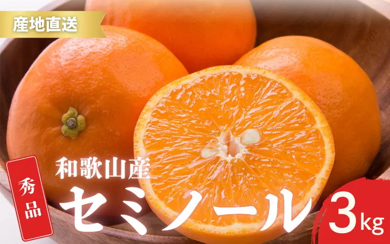 【先行予約】秀品 セミノール 和歌山 有田 S〜2Lサイズ 大きさお任せ 3kg【4月下旬〜5月下旬頃に順次発送予定】/ みかん フルーツ 果物 くだもの 蜜柑 柑橘【ktn024】