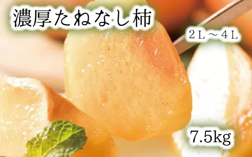 【秋の美味】【和歌山ブランド】 濃厚たねなし柿　秀品　2L〜4Lサイズ　約7.5kg入り