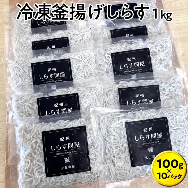 シラス 厳選 小分け 冷凍便 / 【ふるさと納税】冷凍釜揚げしらす1kg（100g×10パック）【dig003】