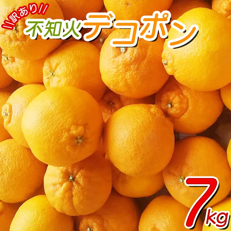 ＼光センサー選別／ 【訳あり】ちょこっと訳あり不知火デコポン 約7kg【ご家庭用】 先行予約 訳あり デコポン みかん ※2025年2月中旬～4月中旬に発送予定（お届け日指定不可）【nuk120B】