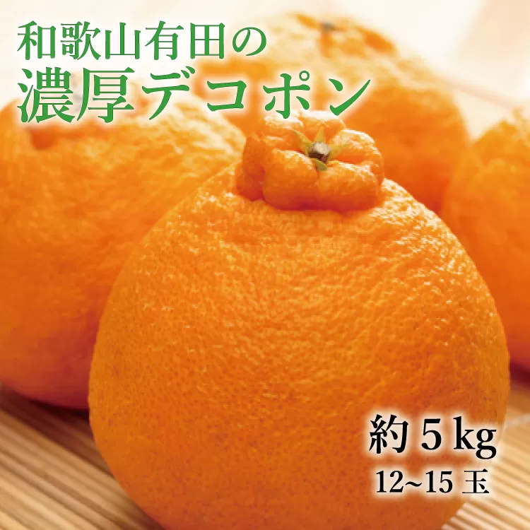 【大人気】和歌山有田の濃厚大玉デコポン　12〜15玉(約5kg)　※2024年1月中旬〜3月中旬頃に順次発送