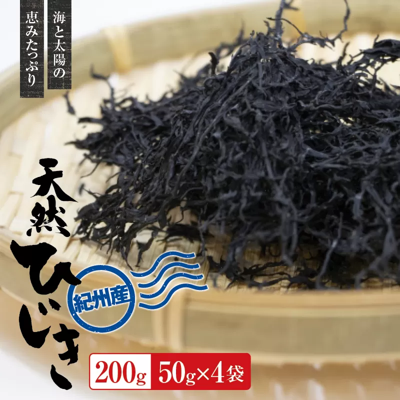 紀州産 天然ひじき 200g(50g×4袋)  2023年産