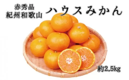 赤秀品　紀州和歌山ハウスみかん2.5kg【予約】※2025年6月下旬〜7月中旬頃に順次発送予定(お届け日指定不可)