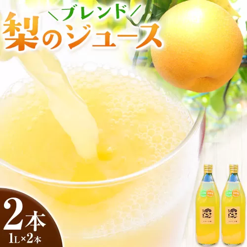 ジュース ブレンドジュース 梨 鳥取県産 梨のジュース 2本セット (1L×2本) あきやま園 《90日以内に出荷予定(土日祝除く)》鳥取県 八頭町 送料無料 なし フルーツ 果物 旬 梨 ジュース ブレンド 飲み物 飲料 お取り寄せ