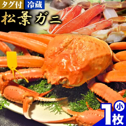 【配送不可地域あり】カニ 松葉ガニ タグ付き 贈答用 小サイズ(400g～500g)1枚《2024年11月中旬-2025年3月中旬出荷予定》鳥取県 八頭町 送料無料 蟹 かに 海鮮 松葉ガニ 贈答 タグ付 冷蔵 鍋 しゃぶしゃぶ