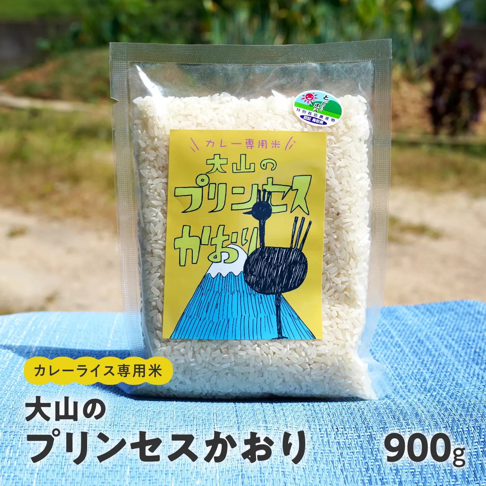 カレーライス専用米 大山のプリンセスかおり 900g 鳥取県産 特別栽培米 農薬不使用 化学肥料不使用