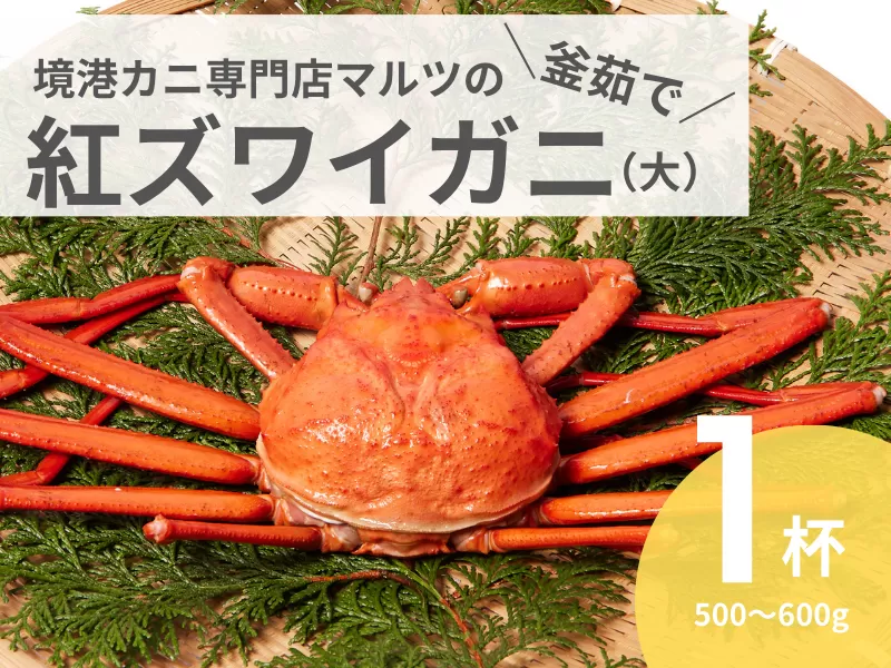 蟹屋の釜茹で紅ずわいがに(大) 1枚 500～600g カニ専門店マルツ 先行受付 M1 1026