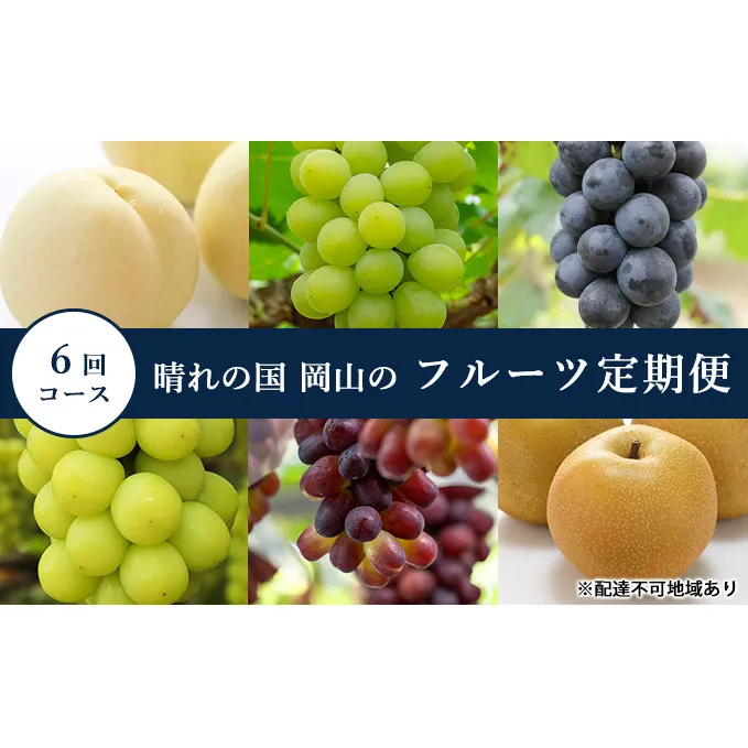 桃 ぶどう 梨 定期便 2024年 先行予約 晴れの国 岡山 の フルーツ 定期便 6回コース もも 葡萄 なし 岡山県産 国産 セット ギフト