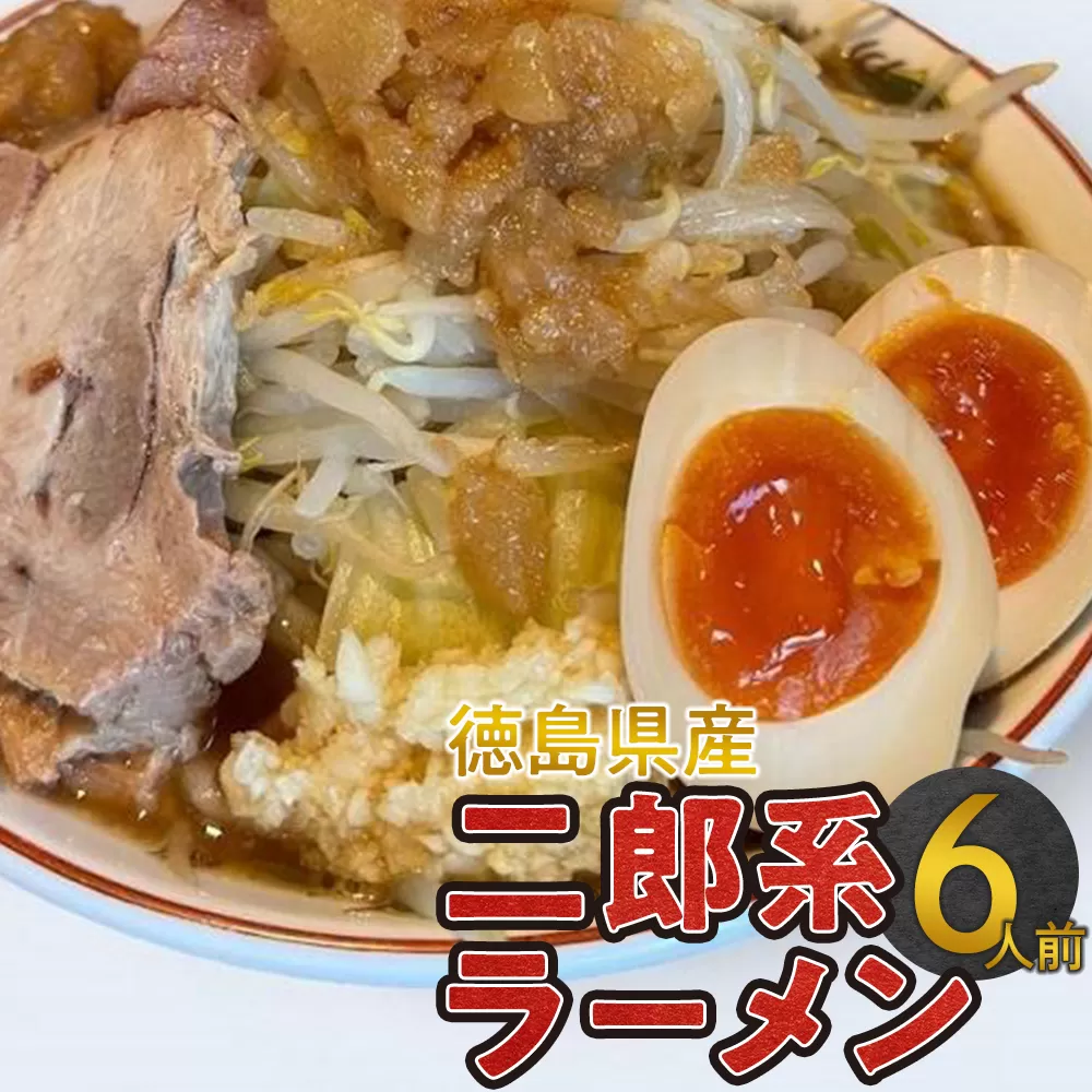 ボリュームたっぷり 徳島県産二郎系ラーメンセット 6人前