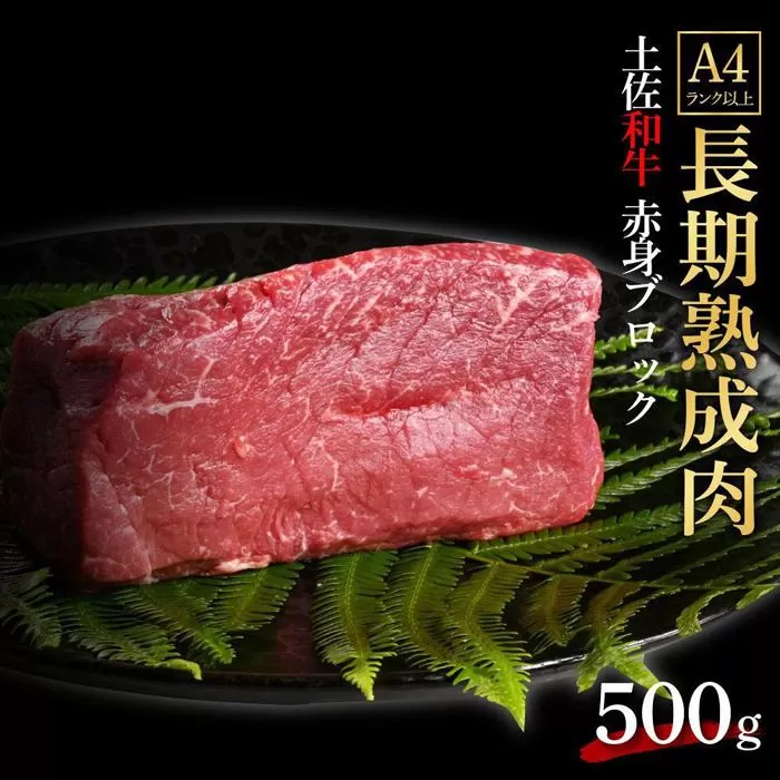 エイジング工法　熟成肉　土佐和牛　特選赤身　ブロック　約500ｇ　冷凍