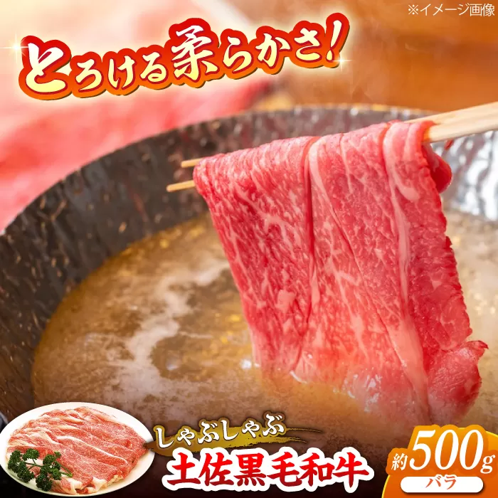 土佐黒毛和牛　バラ　しゃぶしゃぶ 　約500g【（有）蔵多堂】 [ATAE010]