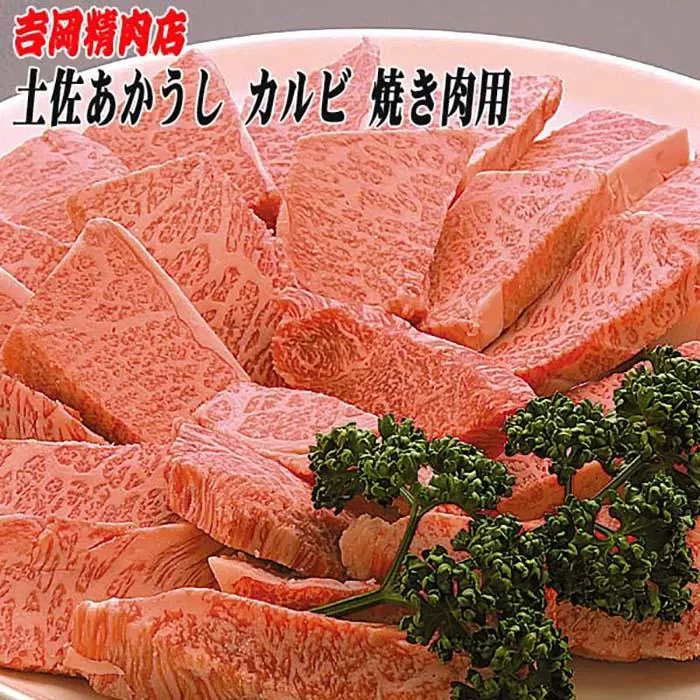 土佐あかうし　カルビ（焼肉用）約500g | 吉岡精肉店　幻の和牛