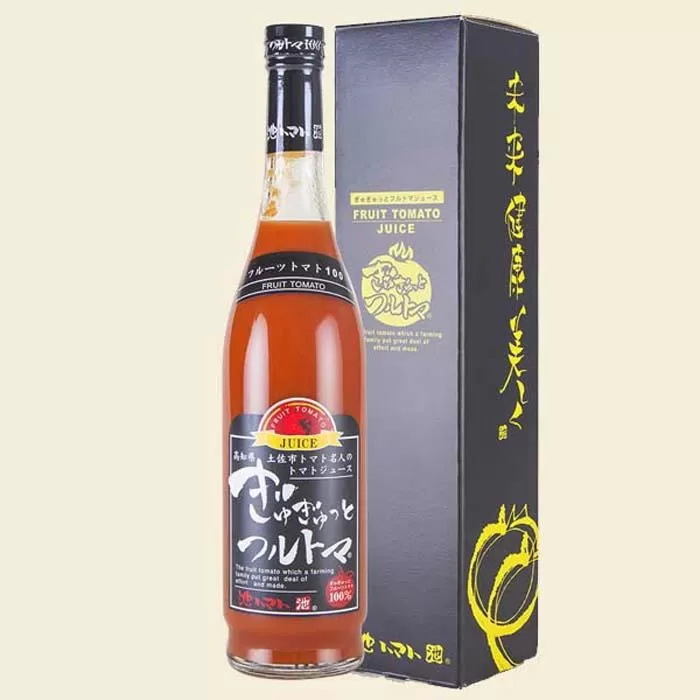 ぎゅぎゅっとフルトマ　黒ラベル（糖度9度） 500ml | 池一菜果園 池トマト トマトジュース