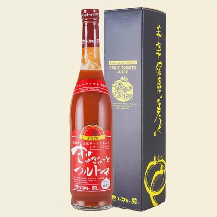 ぎゅぎゅっとフルトマ　赤ラベル（糖度8度） 500ml | 池一菜果園 池トマト トマトジュース