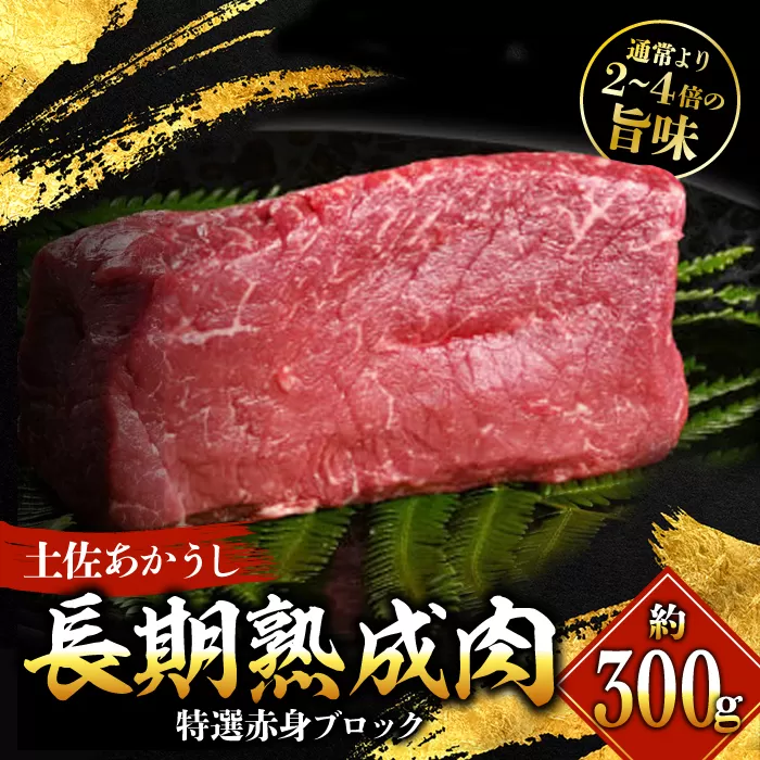 エイジング工法 熟成肉 土佐あかうし 特選赤身 ブロック 約300g 冷凍 【株式会社LATERAL】 [ATAY010]