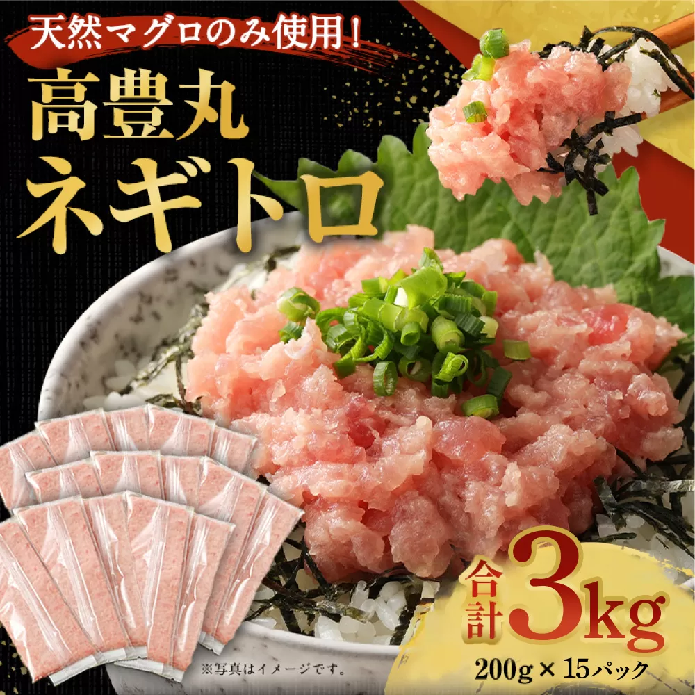 訳あり 高豊丸 ネギトロ 合計3kg (200g×15パック) ふるさと納税限定 高品質 まぐろたたき まぐろのたたき 訳あり おかず 海鮮 魚介 魚 惣菜 小分け 海鮮丼 手巻き寿司 冷凍