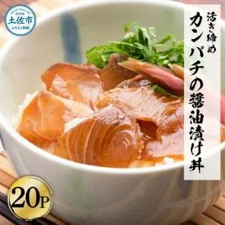 訳あり 活き締めカンパチの醤油漬け丼(20P)セット かんぱち 醤油 特製タレ 惣菜 魚 魚介類 海鮮 海鮮丼 お茶漬け 新鮮 高鮮度 ご自宅用 ご家庭用 美味しい 小分け 個包装 お取り寄せ 国産