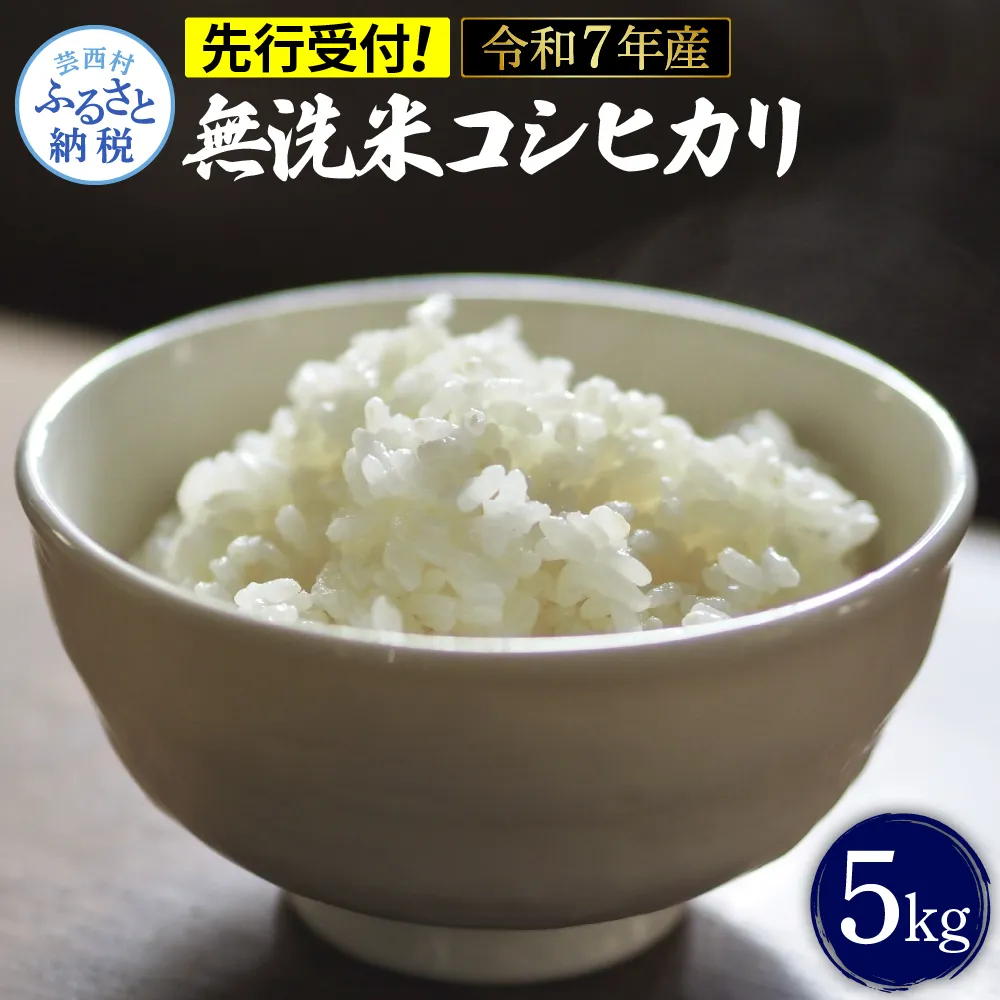 先行予約 令和7年産 無洗米コシヒカリ5キロ 5kg 米 白米 精米 新米 むせんまい こしひかり コシヒカリ ブランド米 おこめ こめ 飯 ご飯 ごはん おにぎり おいしい 常温 人気 ギフト