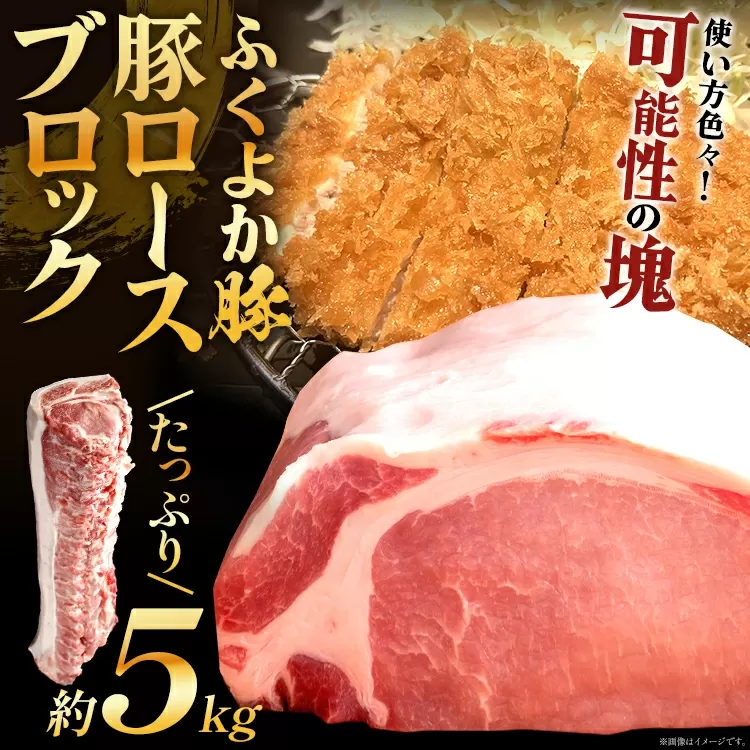 ふくよか豚ロースブロック約5kg 豚ロースブロック 豚ロースブロック肉 豚ロース ブロック肉 塊肉 豚肉 ブタ肉 豚 肉 ふくよか豚 焼肉 ステーキ とんかつ しゃぶしゃぶ 冷蔵 福岡県 福岡 九州 グルメ お取り寄せ