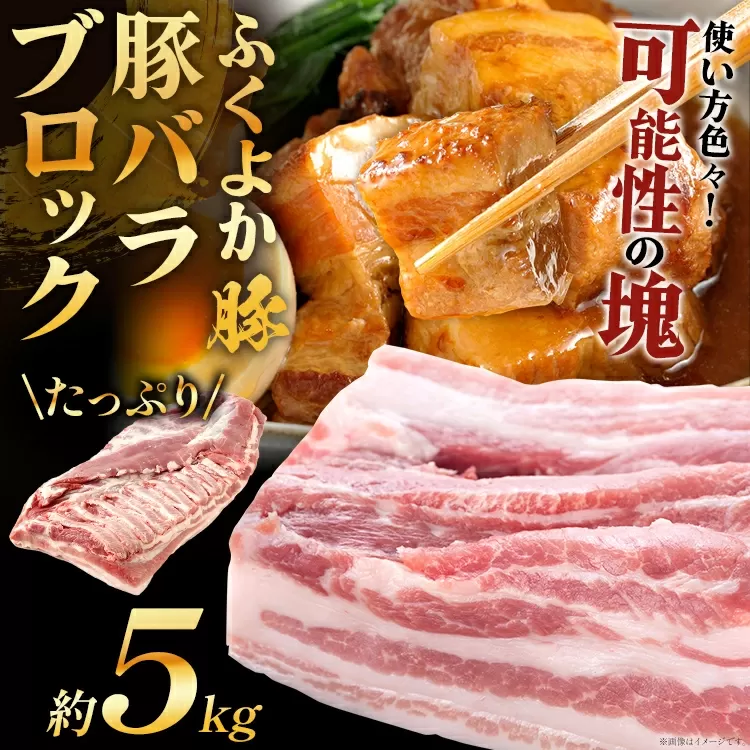 ふくよか豚バラブロック約5kg 豚バラブロック 豚バラブロック肉 豚肉 ブタ肉 豚 豚バラ ブロック肉 塊肉 自家製ベーコン チャーシュー しゃぶしゃぶ 角煮 燻製 煮込み料理 ふくよか豚 焼き鳥 サムギョプサル 冷蔵