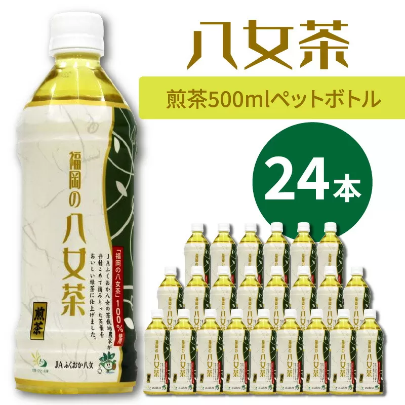 八女茶　煎茶ペットボトル　500ml×24本【015-0004】