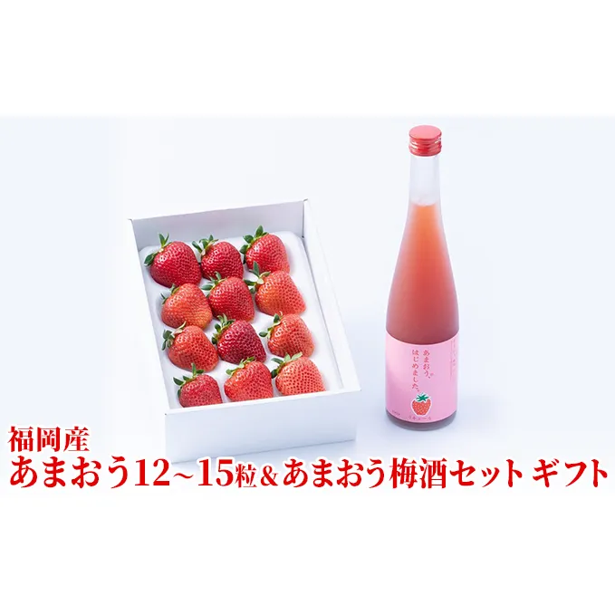 いちご あまおう ギフト＆あまおう梅酒 あまおうはじめました。 500ml×1本セット 配送不可 離島