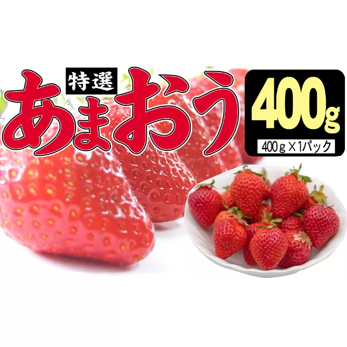 いちご 2024年12月より発送 特選あまおう 400g※配送不可：離島