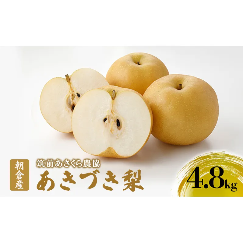 梨 朝倉産 あきづき梨 4.8kg（10～16玉入） ナシ フルーツ 果物 くだもの 筑前あさくら農協 発送予定：2025年8月下旬～9月上旬 ※配送不可：北海道、沖縄、離島