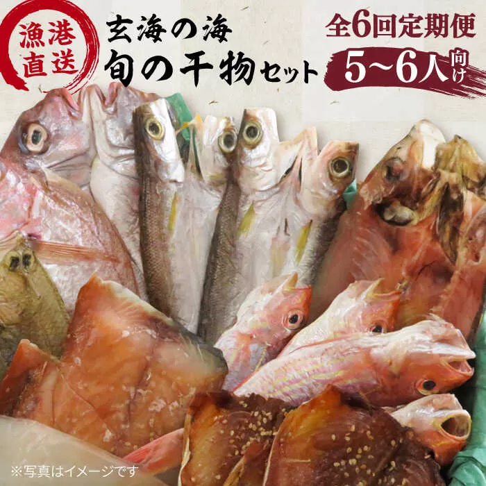 【全6回定期便】塩 にも こだわり 玄海 の 海 旬 の 干物 大満足 セット ( 5～6人 向け ) 糸島市 / 福ふくの里 [ALD009]