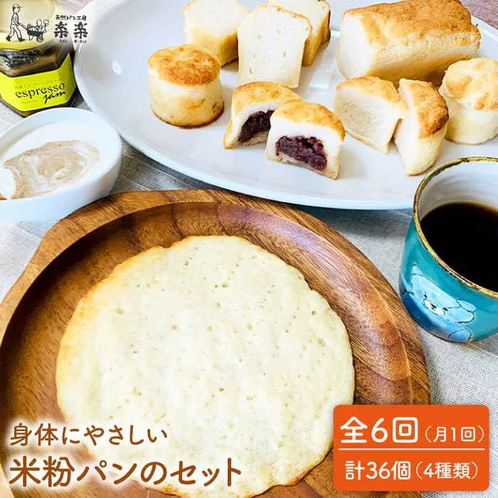 【全6回定期便】身体にやさしい 米粉 パン の セット 《糸島》【天然パン工房楽楽】【いとしまごころ】[AVC050]