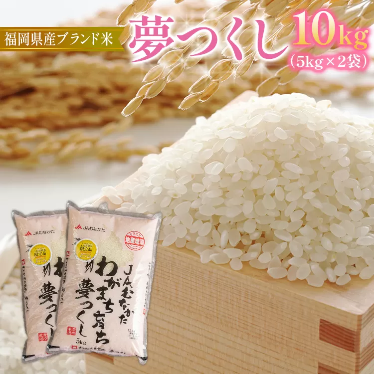 福岡の美味しいお米 夢つくし 10kg 5kg×2袋 令和6年度産 福岡県産 白米 お米 ご飯 ごはん 米 精米 おこめ こめ 送料無料