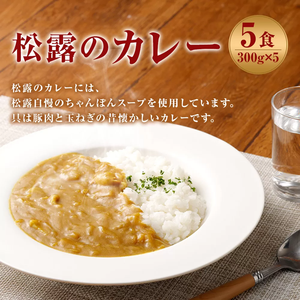 ちゃんぽんの松露 松露のカレー 5食 セット 冷凍 岡垣町