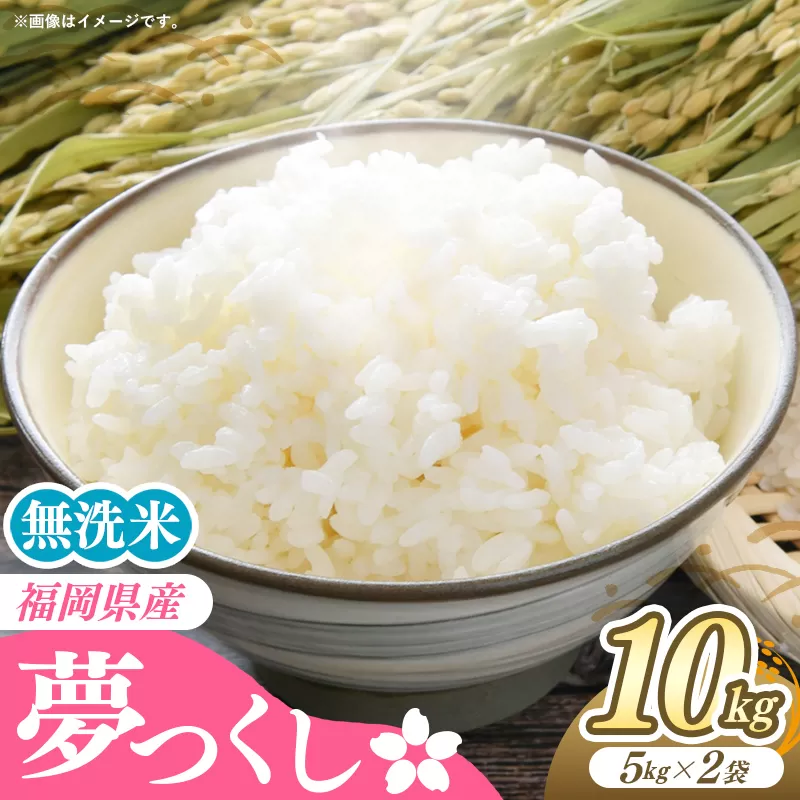 【無洗米】夢つくし 10kg(5kg×2袋)《30日以内に出荷予定(土日祝除く)》 米 こめ コメ 福岡県産米 ゆめつくし 人気 白米 おすすめ もちもち 福岡県 鞍手町