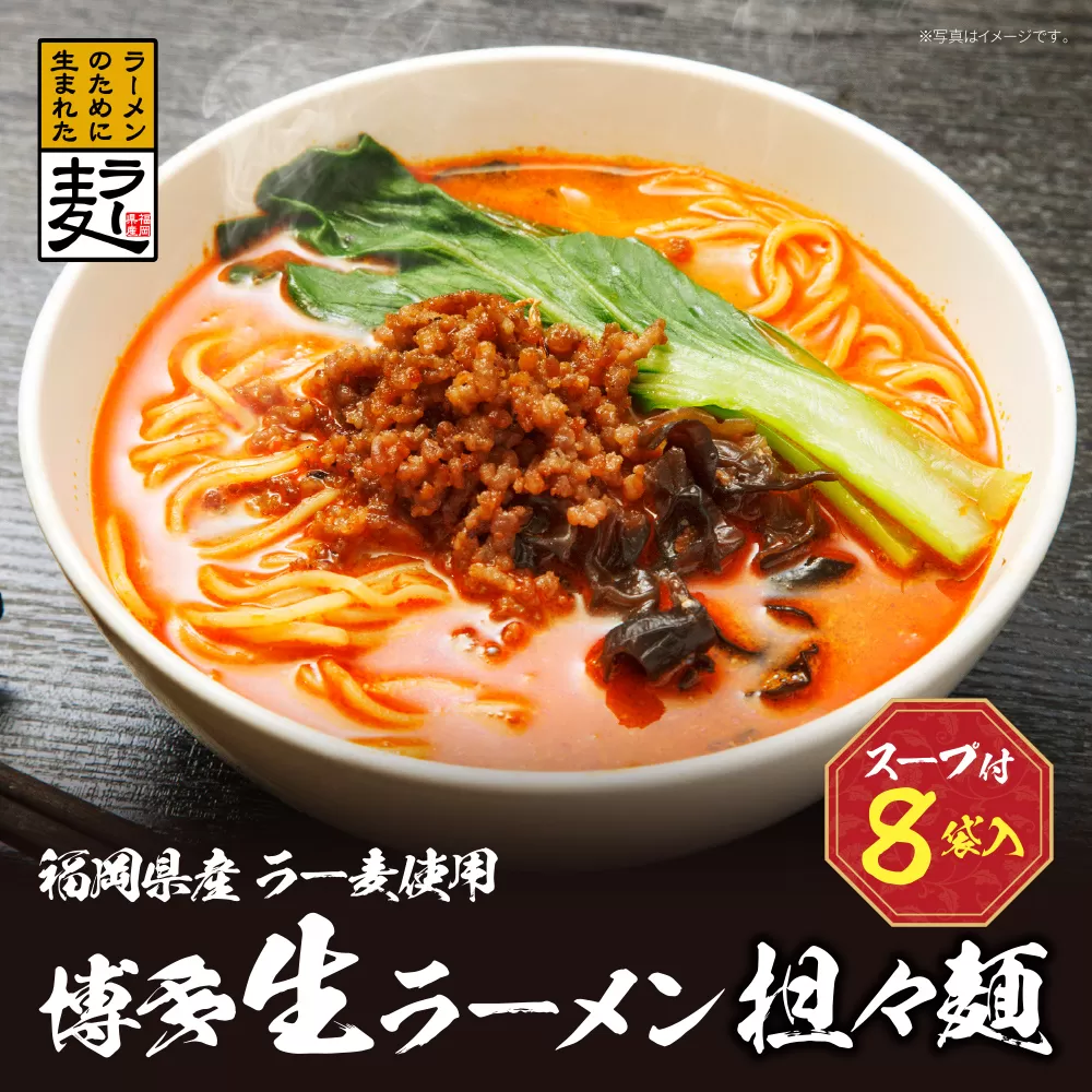 福岡県産ラー麦　博多生ラーメン担々麺