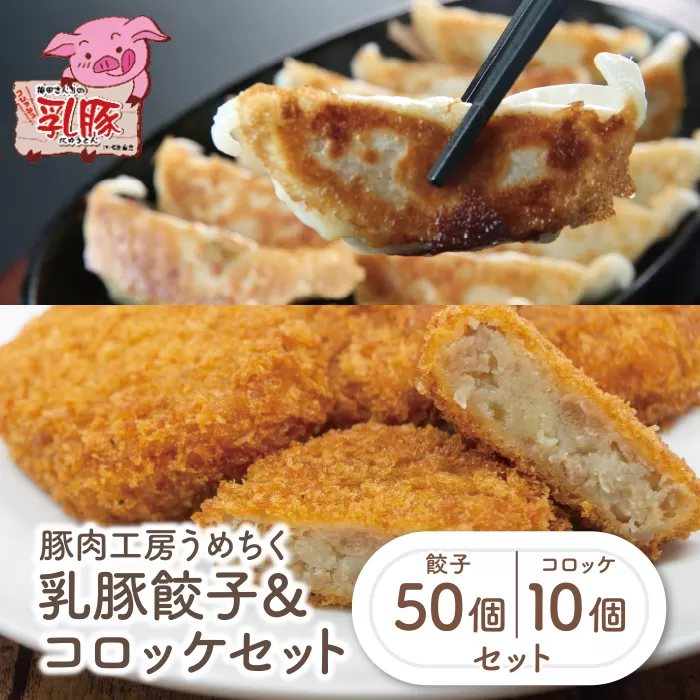 乳豚 餃子50個＆コロッケ10個セット