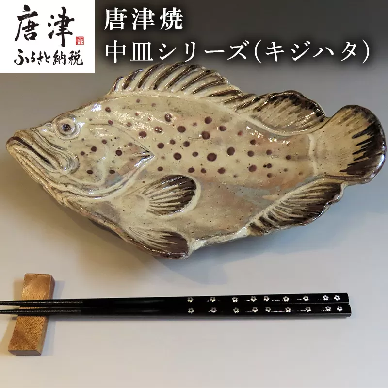 唐津焼 お魚 中皿シリーズ(キジハタ) 料理 食器 「2024年 令和6年」