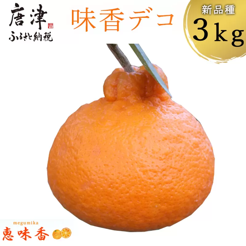 『先行予約』【令和7年3月上旬発送】味香デコ 3kg 新品種 果皮も美味しく食べられる！フルーツ 果物 デザート 柑橘