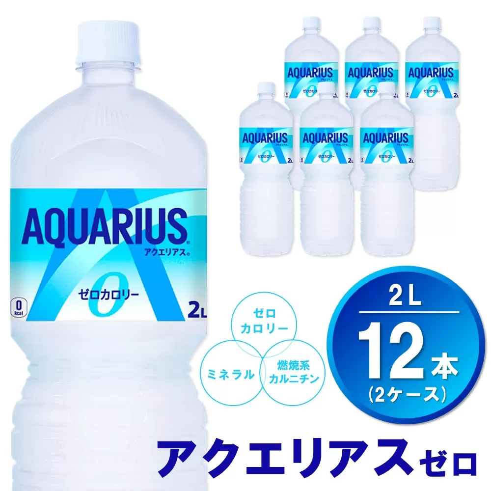 アクエリアス ゼロ PET 2L (2ケース) 計12本【コカコーラ アクエリ スポーツ飲料 夏バテ予防 水分補給 ダイエット 2リットル ペットボトル ペット スポーツ イベント】A1-E090035